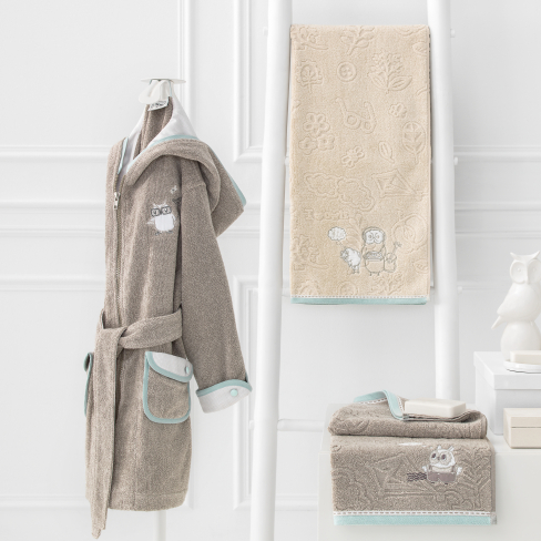 Kids bathrobe CHEEKY OWLS